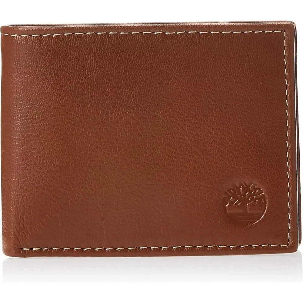 Men's Blix Genuine Tan Leather Billfold Slip Pocket Designed Wallet One Size
